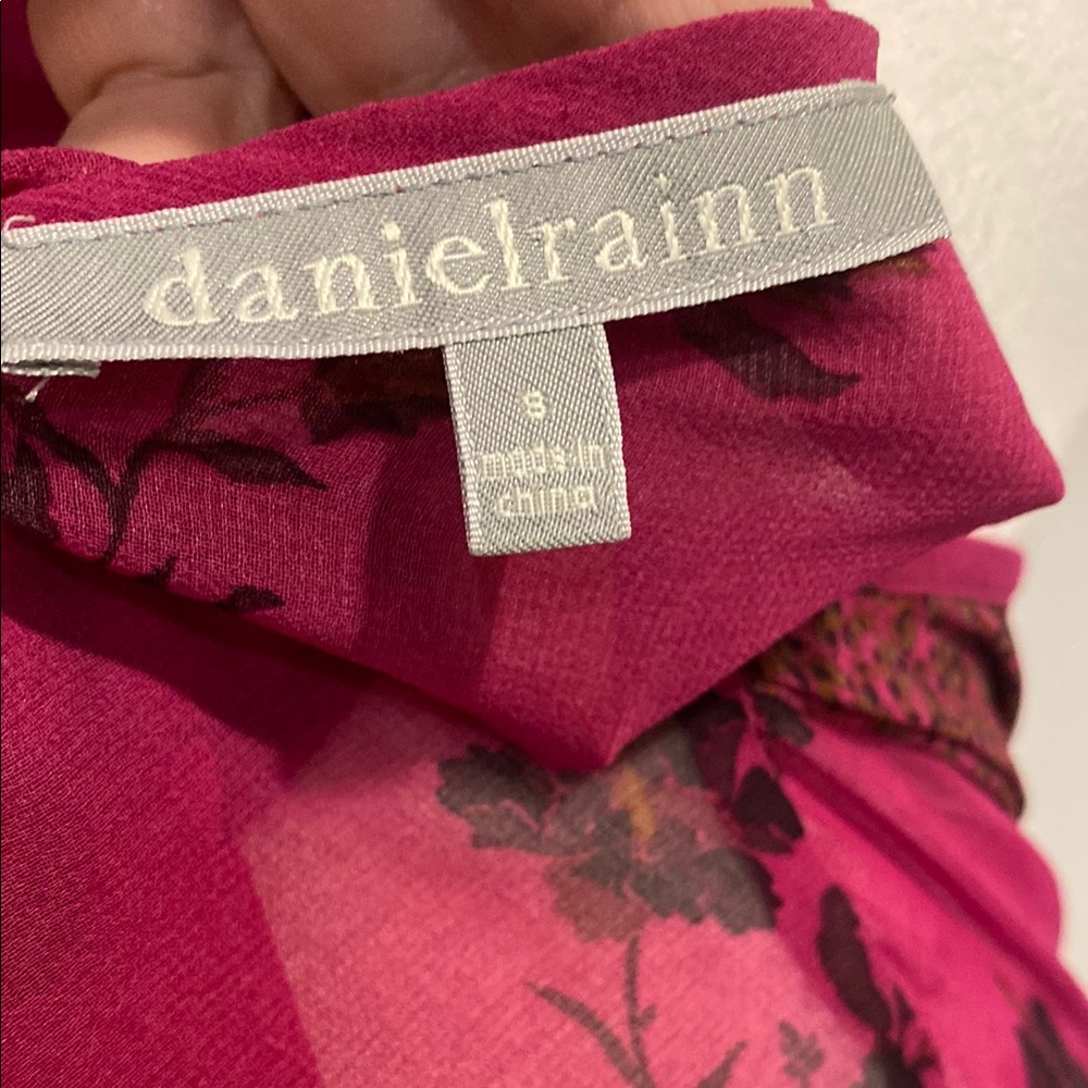 Daniel Rainn Pink Smocked Blouse with 3/4 Sleeves - Picture 2 of 9